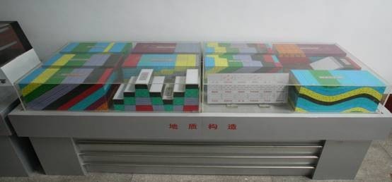 各種地質(zhì)構造立體模型及巖石標本.巖層